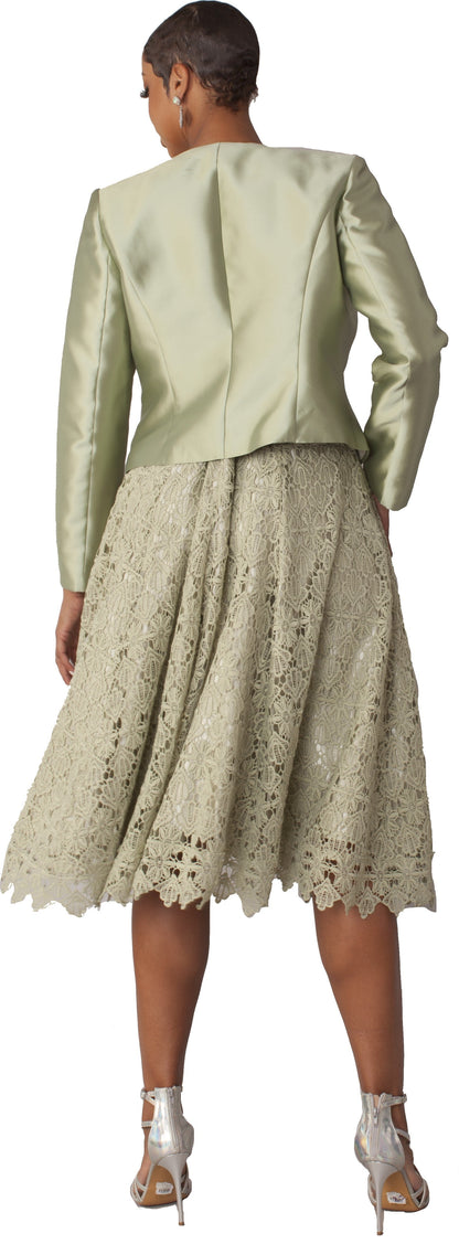 Lace Church Dress with Satin Jacket Set- 4529 by Tally Taylor