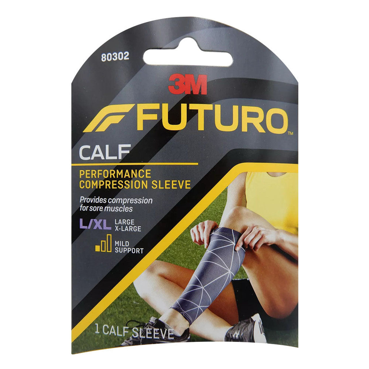 FUTURO Sport Performance Compression Calf Sleeve, Graduated Support, L/XL by Pasteur Pharmacy