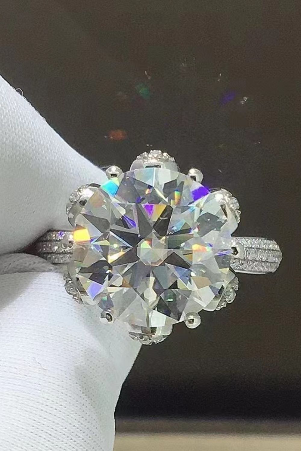 5 Carat Brilliant Round Cut Sparkala™ Floral Ring by Sparkala