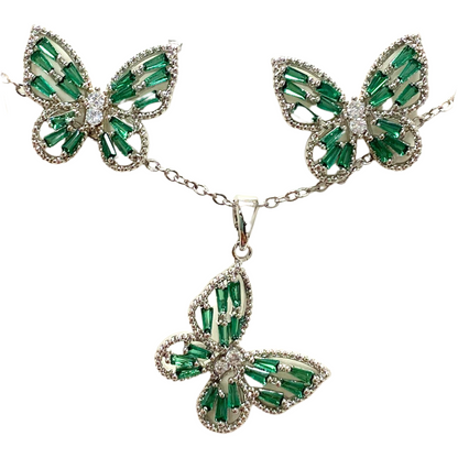 Floral &amp; Gemstone Necklace and Earrings Set – Multiple Styles by Farmacias Savia