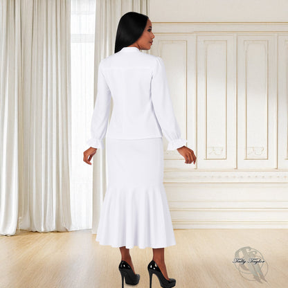 Divine Elegance Two-Piece Ruffle Church Set- 4601 by Tally Taylor