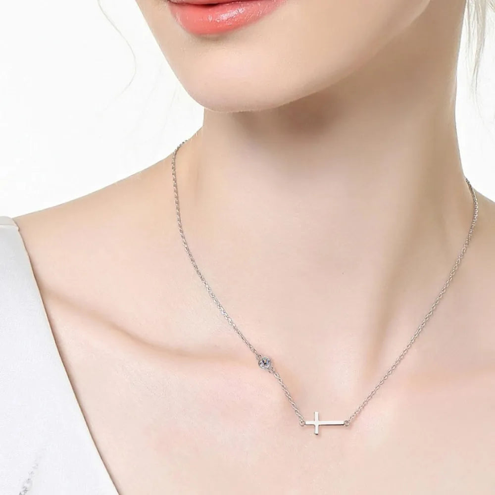 Cross 925 Sterling Silver Sparkala™ Necklace by Sparkala