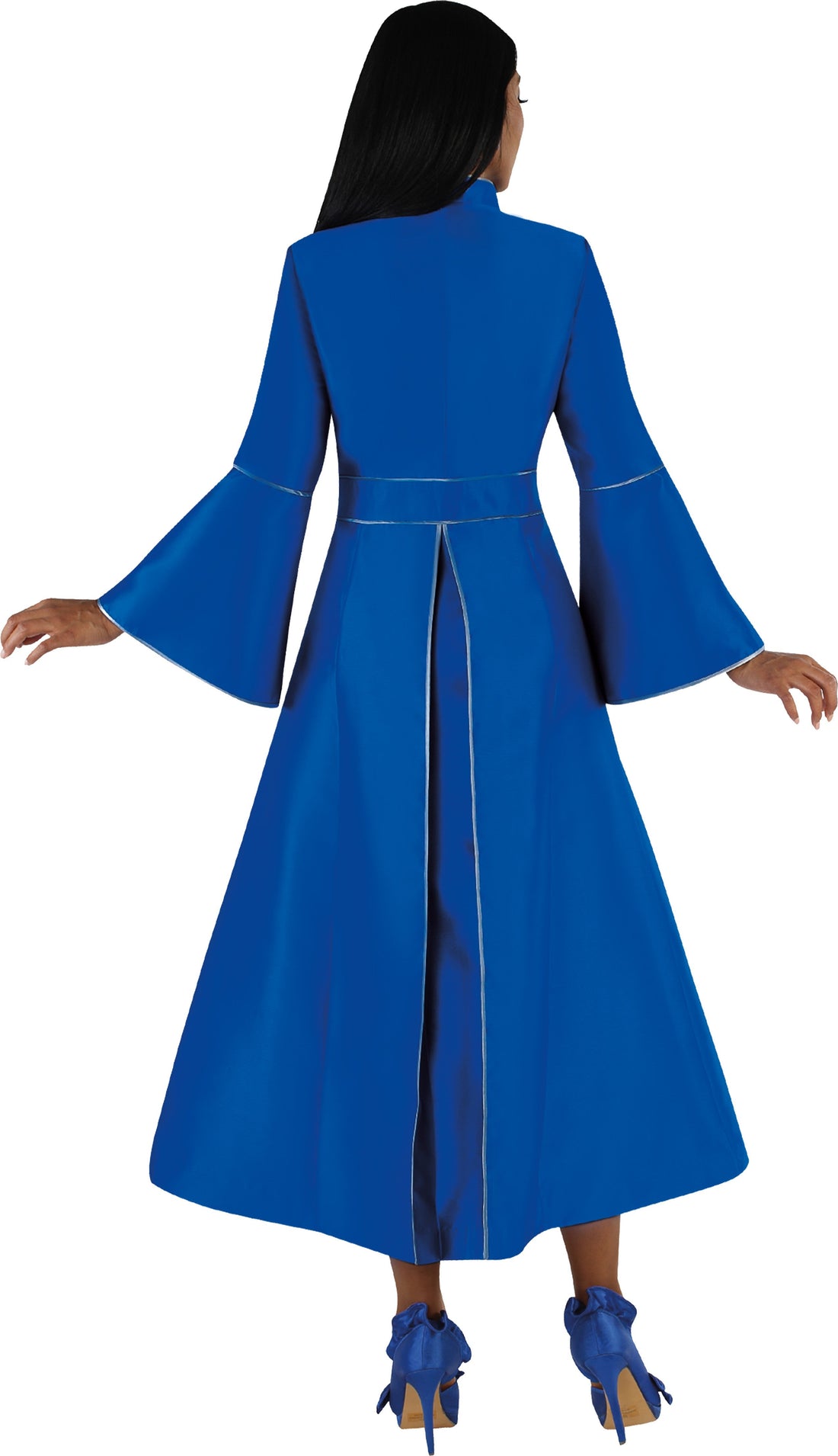 Elegant Plus Size One-Piece Cassock Robe with Rhinestone Trim- 4731W by Tally Taylor