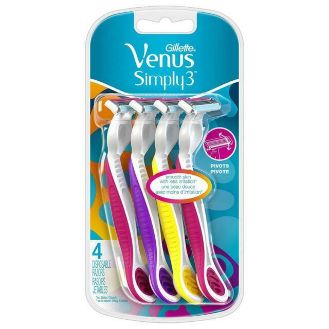 Gillette Simply Venus 3 Disposable Razors (4ct) by Farmacias Savia