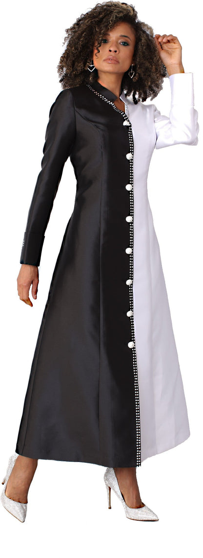 Satin Cassock Robe with Rhinestone Embellishments - 4804 by Tally Taylor