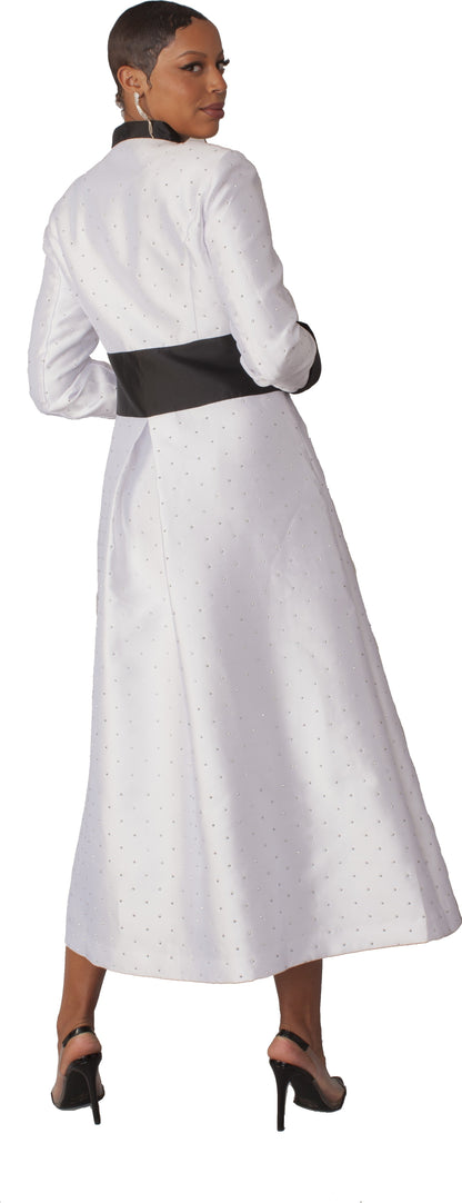 Plus Size Rhinestone Button Preaching Robe with Studded Detailing- 4816W by Tally Taylor