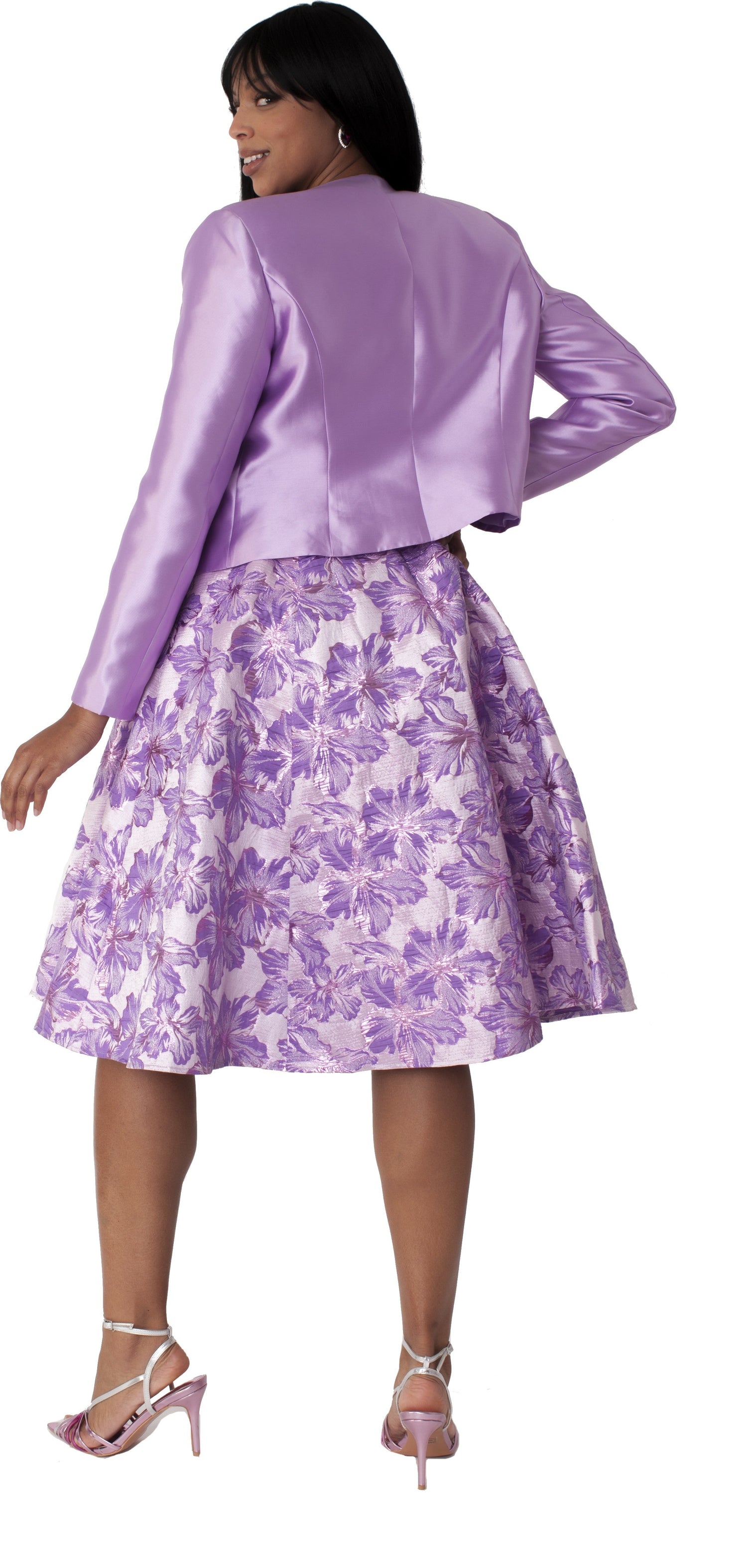 Floral Brocade Church Dress with Jacket- 4819 by Tally Taylor