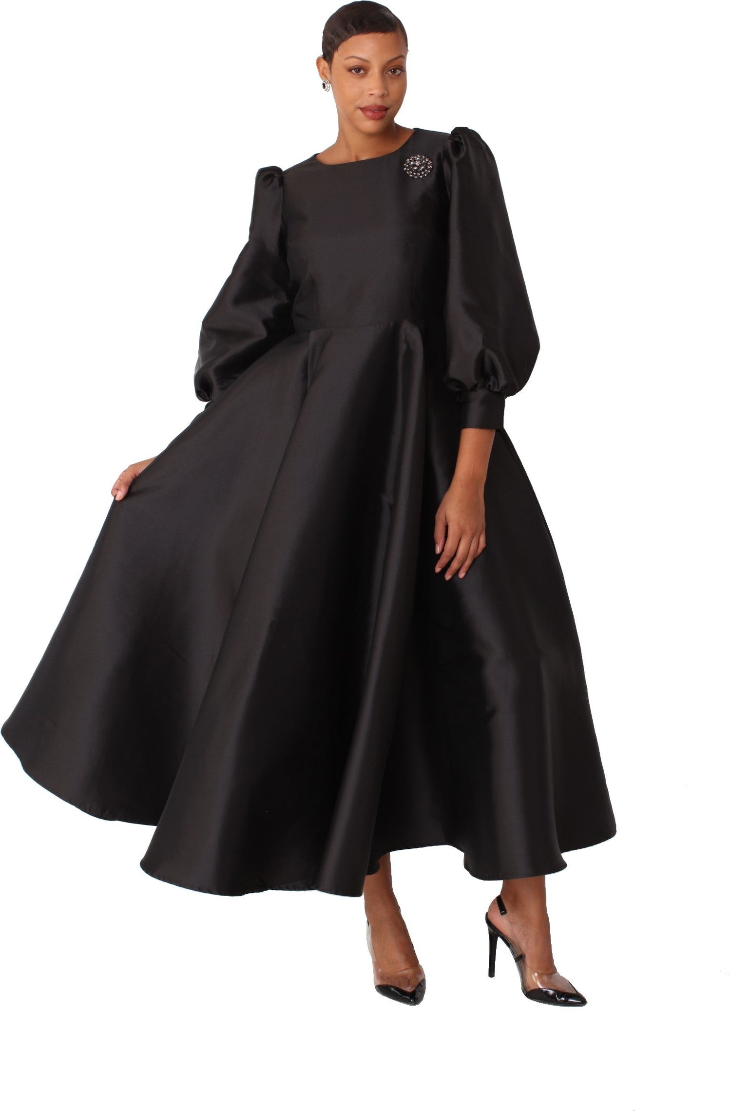 Elegant Long Dress with Bishop Sleeves - 4820 by Tally Taylor