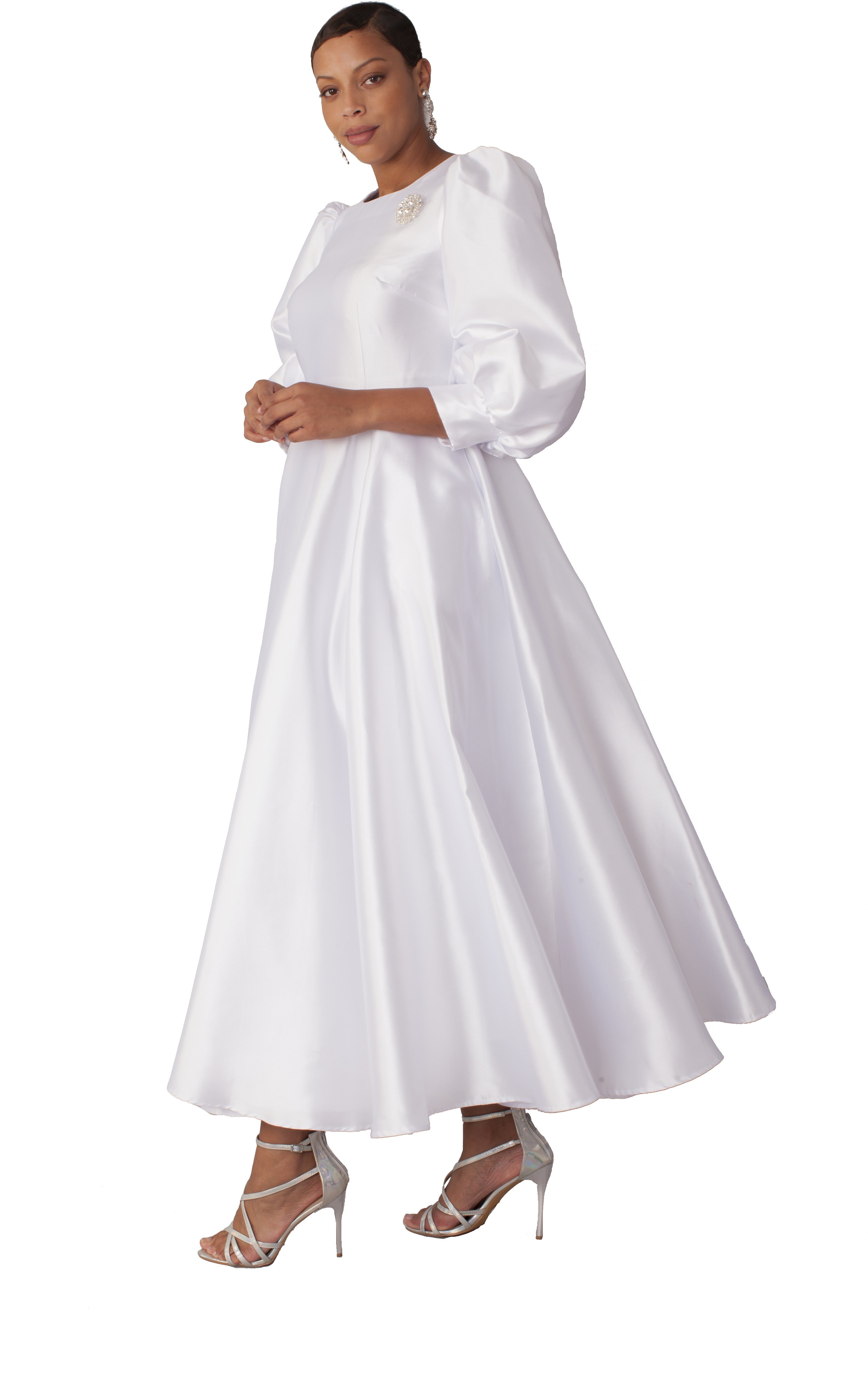 Plus Size Elegant Long Dress with Bishop Sleeves - 4820W by Tally Taylor