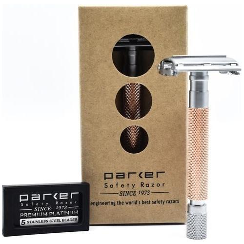 Parker 74R RG Rose Gold &amp; Satin Chrome Heavyweight Butterfly Open Safety Razor by Pasteur Pharmacy