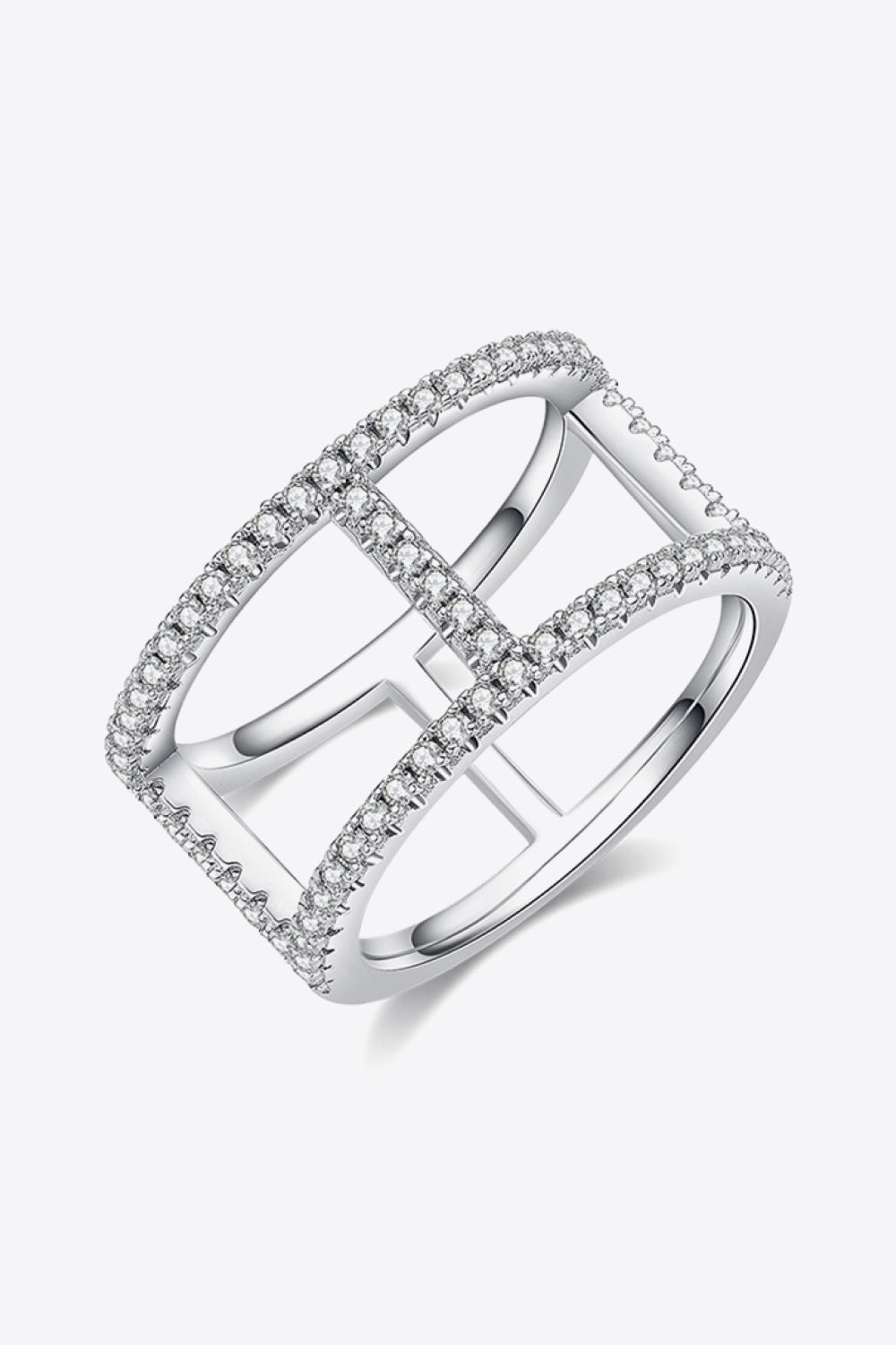 Always Get Better Sparkala™ Box Ring (Platinum Over Pure Sterling Silver) by Sparkala