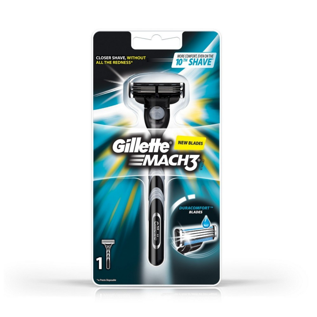 Gillette Mach3 Razor for Men (1 Handle + 1 Blade) by Farmacias Savia