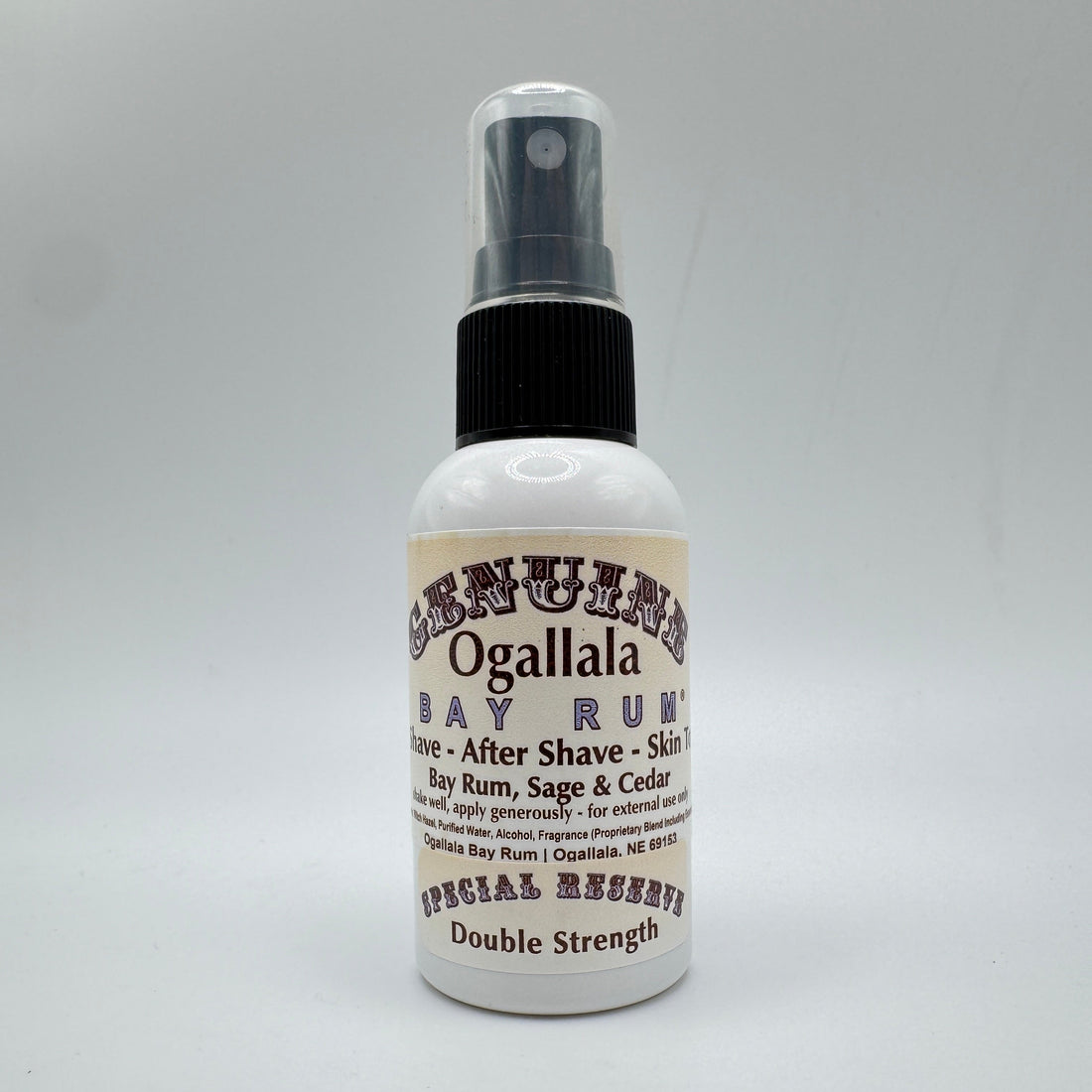 Ogallala Bay Rum, Sage &amp; Cedar Double Strength Pre Shave - After Shave - Skin Toner 2 Oz by Pasteur Pharmacy