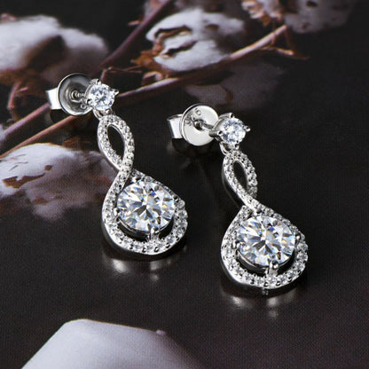 1 Carat Sparkala™ Pure Sterling Silver Earrings by Sparkala