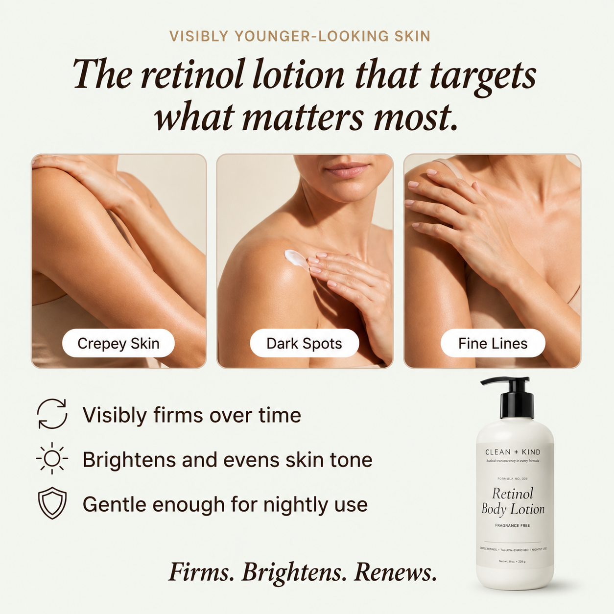 Retinol Lotion by Clean + Kind