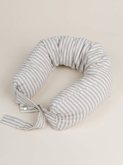 Linen Adjustable Neck Support Travel Pillow by LINTICO