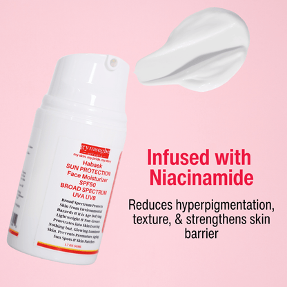 Habaek Sun Protection Face Moisturizer SPF50 | Peptides | Niacinamide by gymsegbë