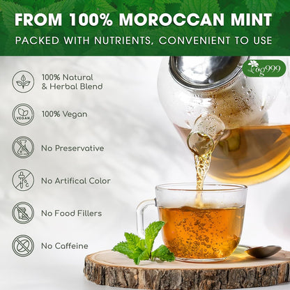 Premium Moroccan Mint Green Tea | Traditional Green Tea with Spearmint – Premium Quality Herbal Blend. by FreshDrinkUS - Natural and Premium Herbal Tea