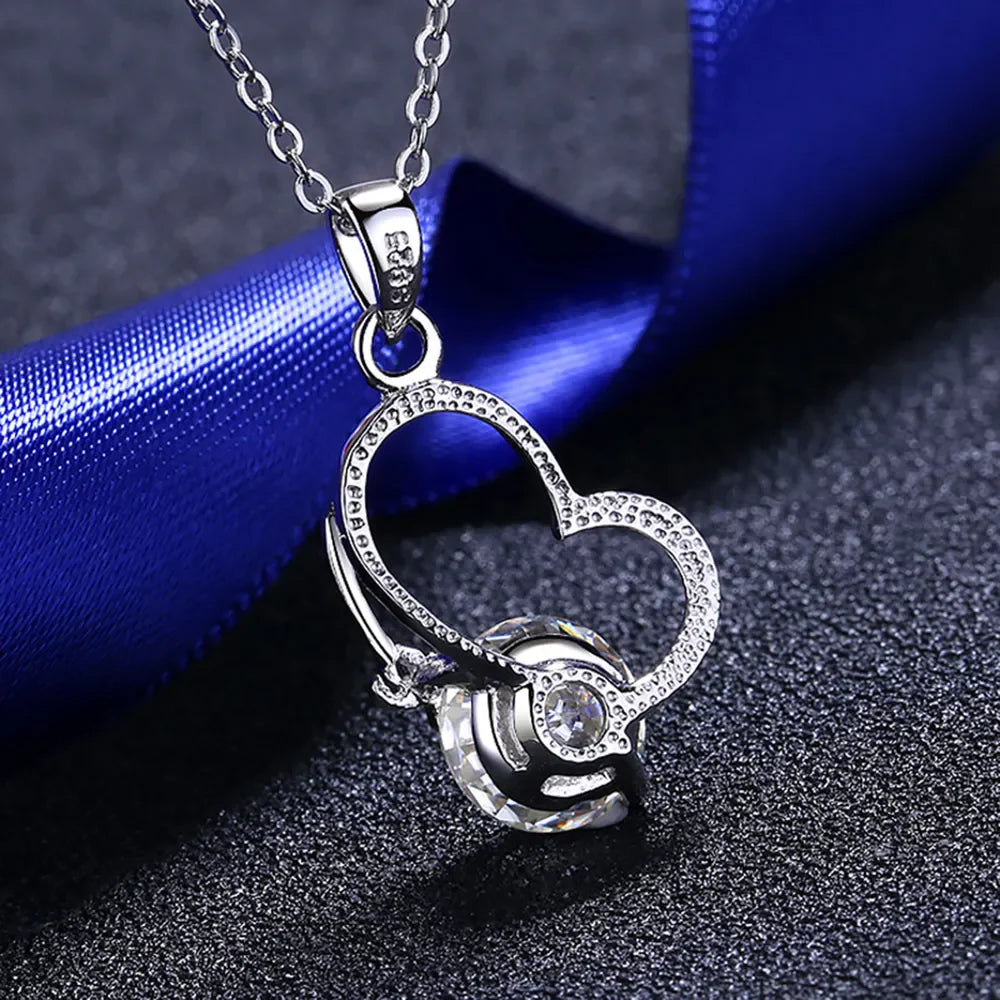 2 Carat Sparkala™ Heart 925 Sterling Silver Necklace by Sparkala