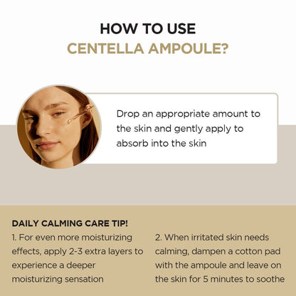 Madagascar Centella Asiatica Ampoule Facial Serum 1.85 Fl.Oz, 55Ml, Soothes Acne Prone and Sensitive Skin by Korean Skin Care