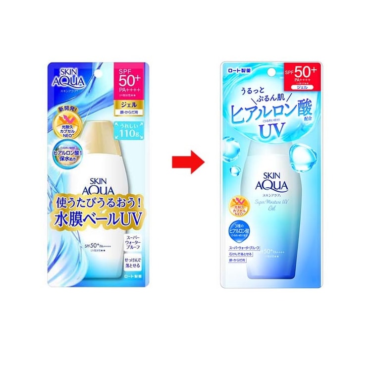 Rohto Skin Aqua UV Super Moisture Gel SPF 50+ PA++++ 110g New Version by AsiaBeautyMall
