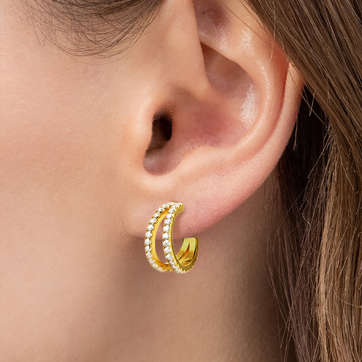 Sparkala™ Pure Sterling Silver C-Hoop Earrings by Sparkala