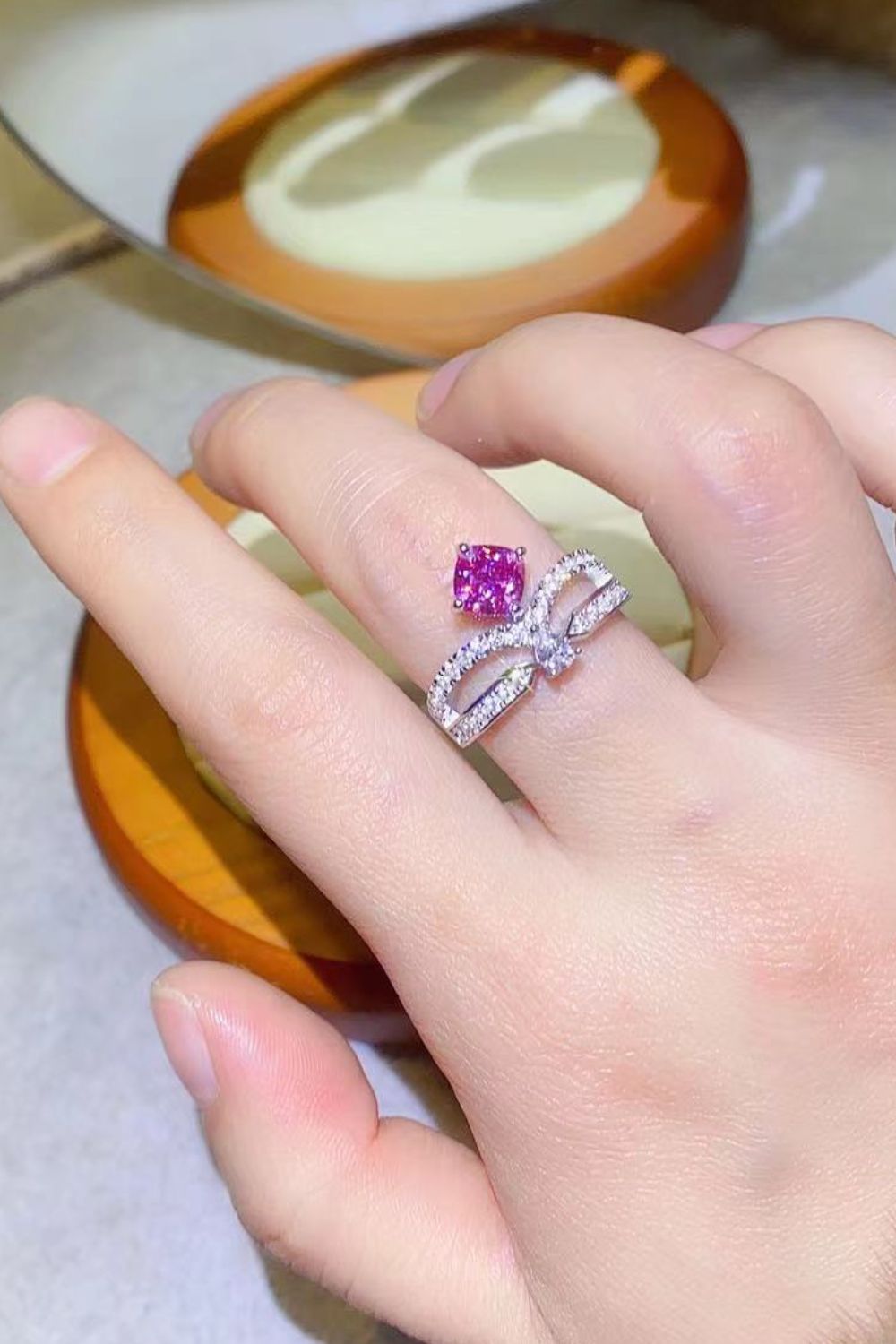 At Your Best 1 Carat Pink Pink Sparkala™ Ring (Platinum Over Pure Sterling Silver) by Sparkala