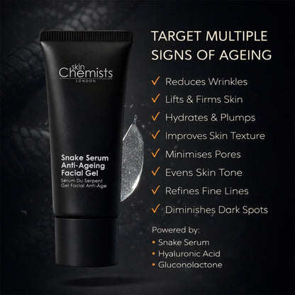 skinChemists Snake Serum Anti-Ageing Facial Gel 30ml by skinChemists US