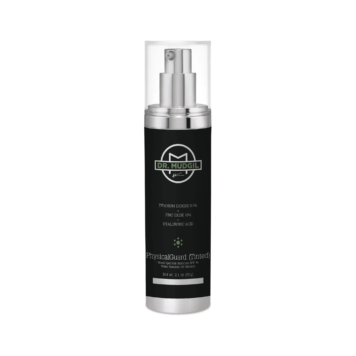 Wholly Kaw Dr. Mudgil PhysicalGuard (Tinted) with Titanium Dioxide 5.5% Zinc Oxide 10% Hyaluronic Acid Medical Grade Dermatologist Approved SPF 44 SunScreen 57g by Pasteur Pharmacy