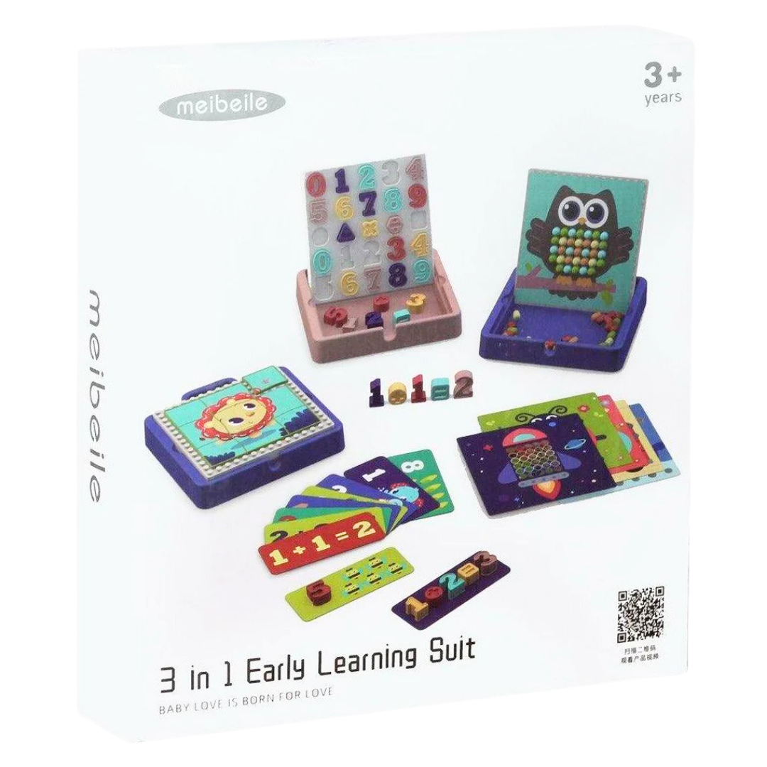Meibeile 3-in-1 Early Learning Mosaic Pegboard &amp; Math Suit by Farmacias Savia