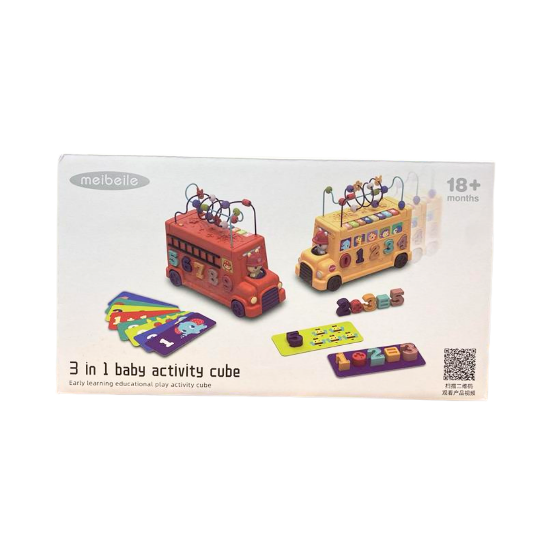 Meibeile 3-in-1 Baby Activity Bus with Bead Maze &amp; Shape Sorter by Farmacias Savia