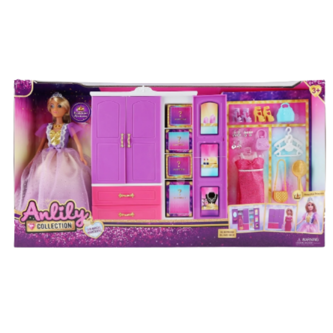 Anlily Magic Wardrobe Closet Playset with Doll &amp; Fashion Accessories by Farmacias Savia