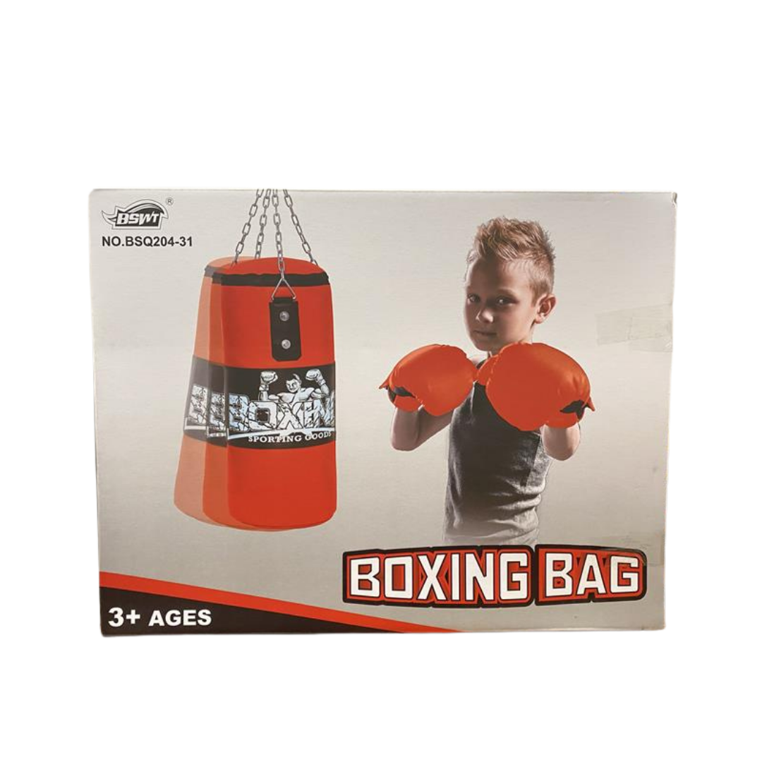 BSWT Kids Hanging Boxing Bag with Gloves (Red) by Farmacias Savia