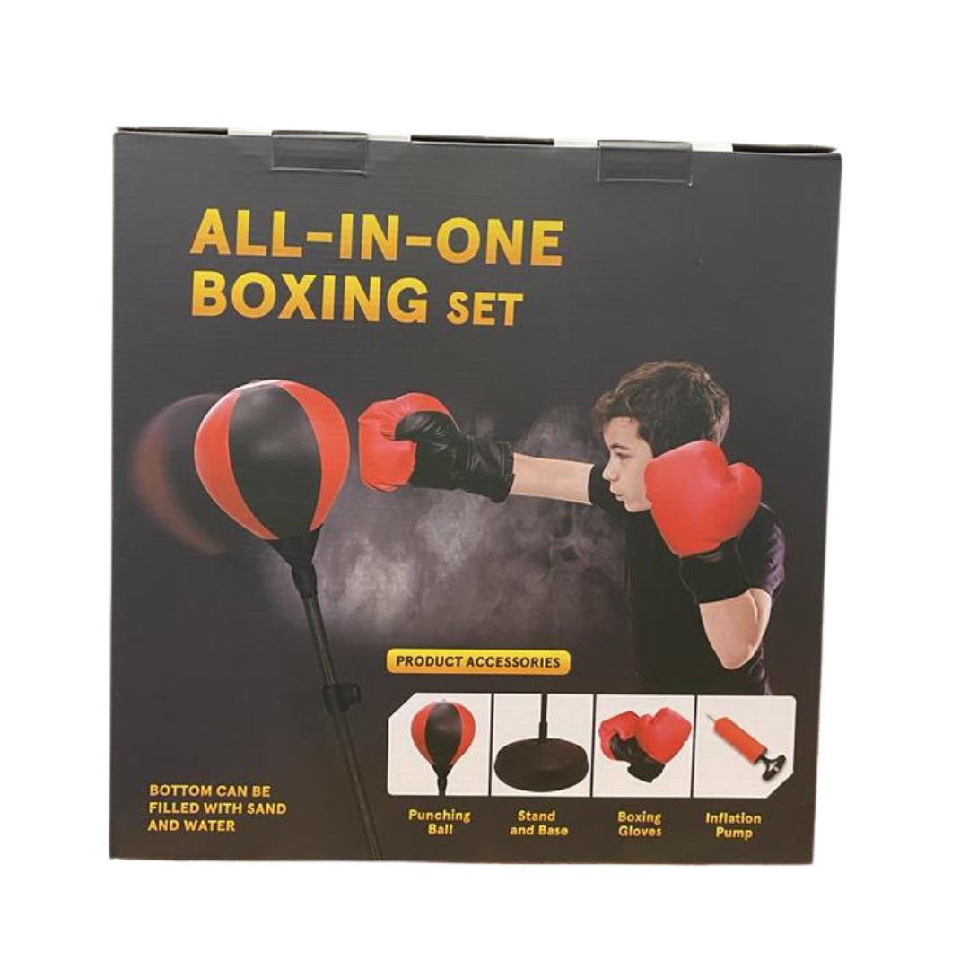 BSWT All-In-One Adjustable Boxing Punching Ball Set with Gloves by Farmacias Savia