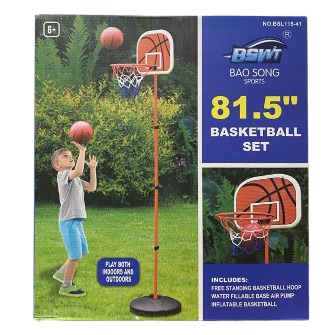 BSWT Adjustable Kids Basketball Hoop Stand Set (81.5 Inch Max) by Farmacias Savia