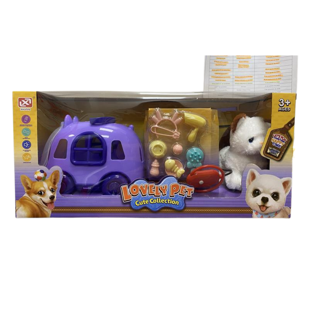 My Cute Pet Grooming Salon 2-in-1 Playset with Plush Puppy (Purple) by Farmacias Savia