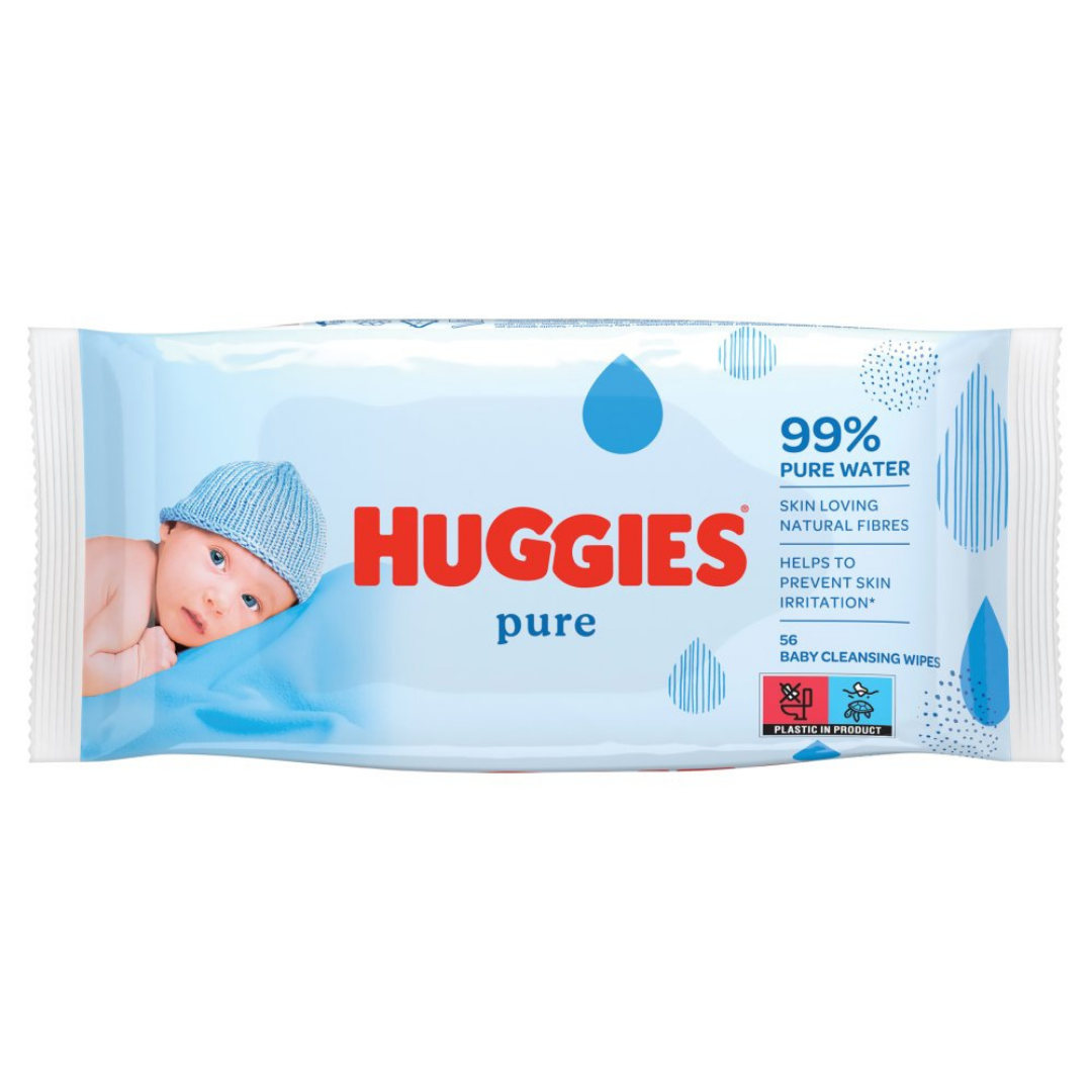 Huggies Pure Baby Wipes Fragrance Free (56 ct) by Farmacias Savia