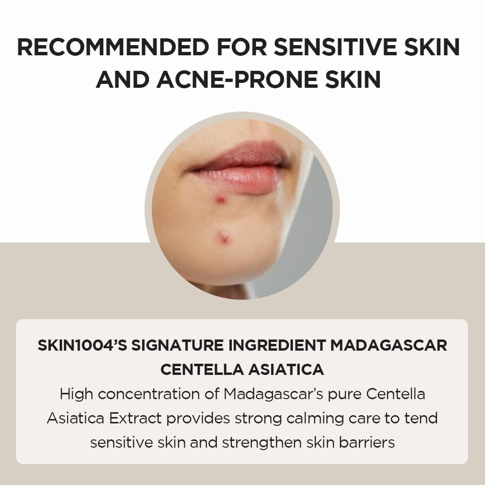 Madagascar Centella Asiatica Ampoule Facial Serum 1.85 Fl.Oz, 55Ml, Soothes Acne Prone and Sensitive Skin by Korean Skin Care