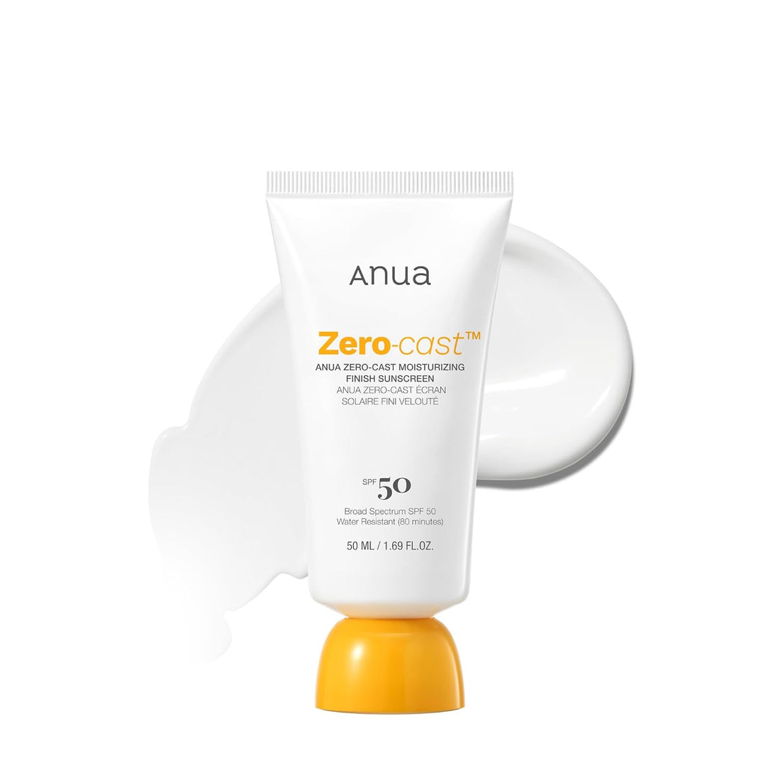 ANUA Zero-Cast Moisturizing Finish Sunscreen SPF50+ PA++++ by AsiaBeautyMall