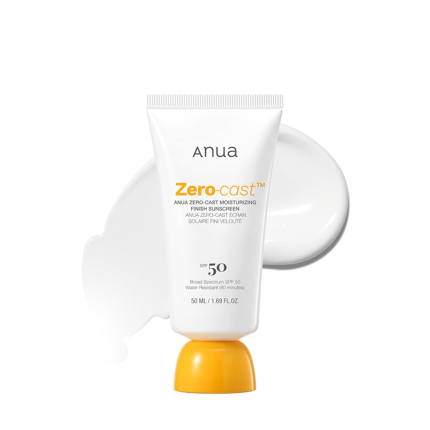 ANUA Zero-Cast Moisturizing Finish Sunscreen SPF50+ PA++++ by AsiaBeautyMall