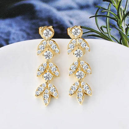 925 Sterling Silver Sparkala™ Leaf Earrings by Sparkala