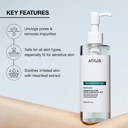 ANUA Heartleaf Pore Control Cleansing Oil (Mild) by AsiaBeautyMall