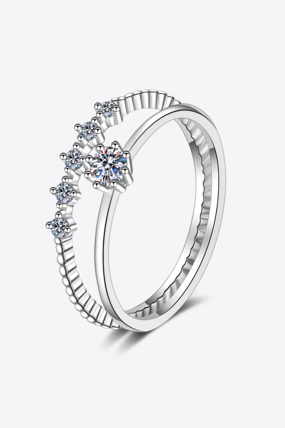 Sparkala™ 925 Sterling Silver Two-Piece Ring Set by Sparkala