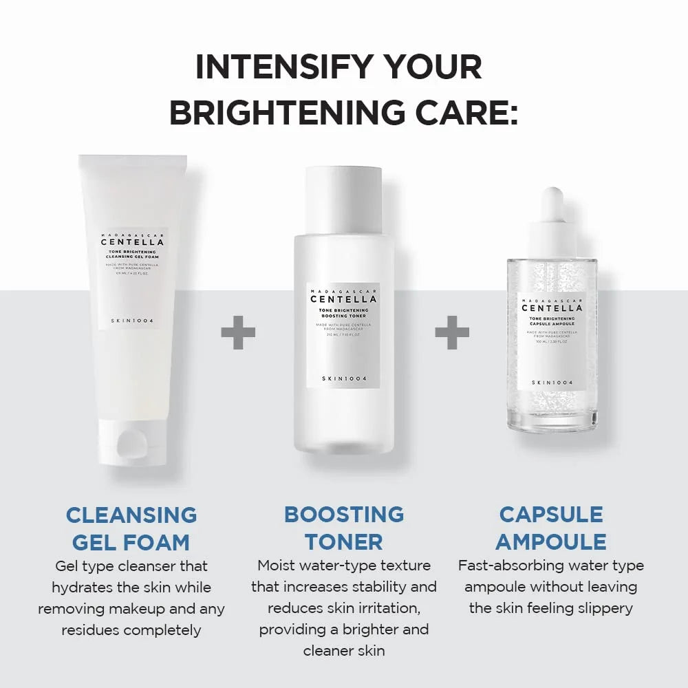 Madagascar Centella Tone Brightening Cleansing Gel Foam, 125Ml by Korean Skin Care
