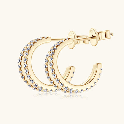 Sparkala™ Pure Sterling Silver C-Hoop Earrings by Sparkala