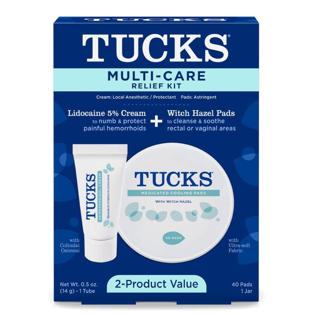 Tucks Multi Care Relief Kit, Lidocaine 5% Cream + Witch Hazel Pads by Pasteur Pharmacy