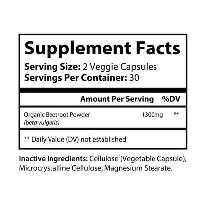 Beetow Beetroot Supplement (60 Capsules) by Spee24, LLC