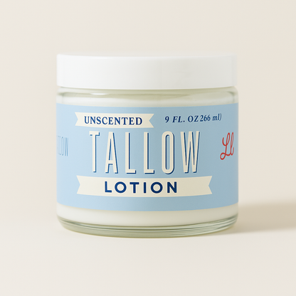 Unscented Tallow Lotion – Pure, Preservative-Free One Ingredient Moisturizer by Lady May Tallow by The Lady May