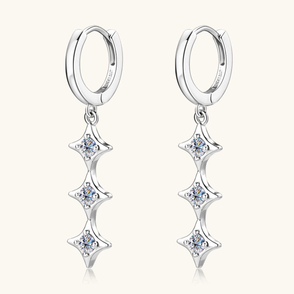 Sparkala™ Pure Sterling Silver Geometric Shape Earrings by Sparkala