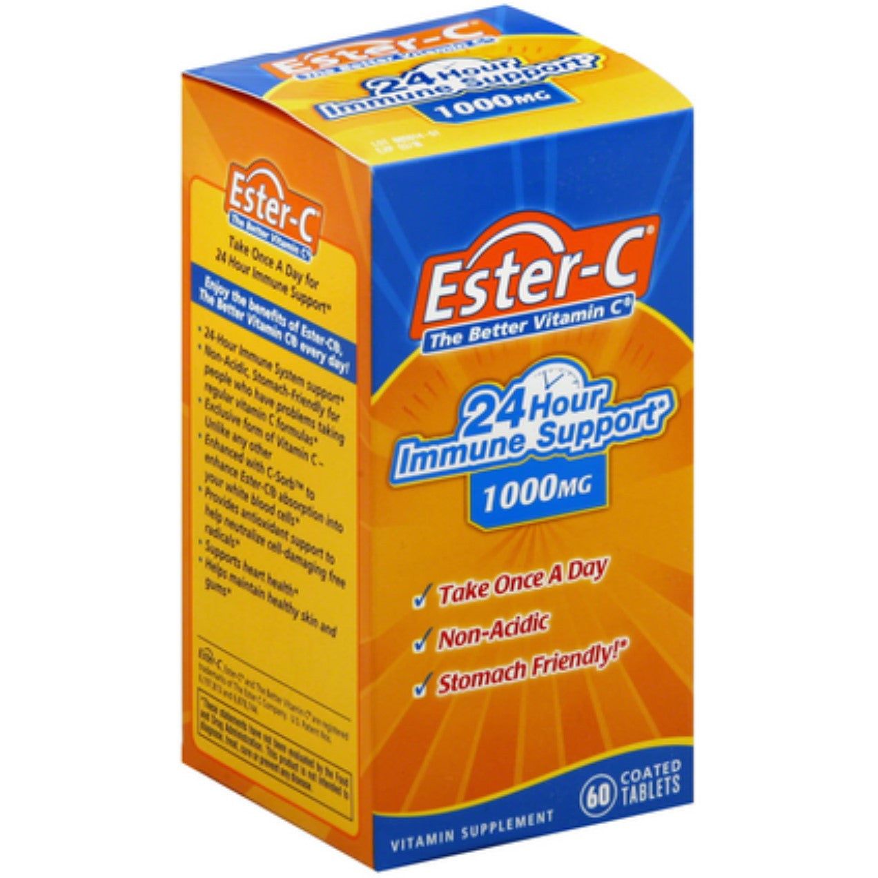 Ester-C Immune Support, 24 Hour, Maximum Strength, 1000 Mg 120 ct by Pasteur Pharmacy